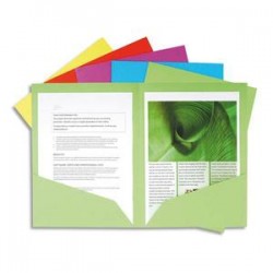 EXACOMPTA Paquet de 25 chemises de présentation BAHIA 220 grammes assortis