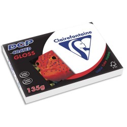 CLAIREFONTAINE Ramette 250 feuilles A4 135g DCP coated brillant 2 faces 6841