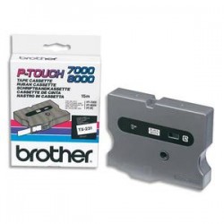 BROTHER Cassette Ruban TX noir/blanc 12mmx15m TX231pour P-TOUCH 7000/8000/PC