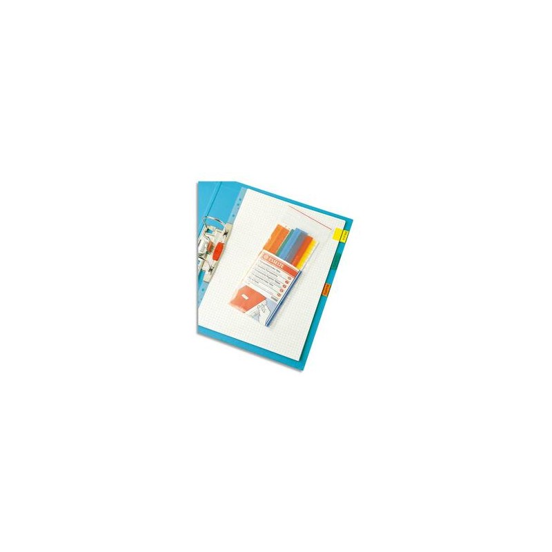 ESSELTE Sachet de 5 cavaliers auto-adhésifs coloris assortis, en PVC