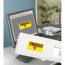 AVERY Boite de 480 Etiquettes de couleur enlevable jaune 63.5x33.9mm L6035-20