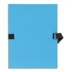 EXACOMPTA Chemise extensible Varia 2230 , recouverte de papier grainé bleu clair