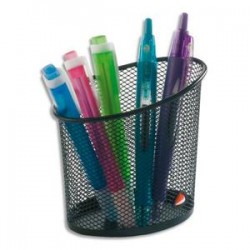 ALBA Pot à crayons en metal noir MESHCUP N