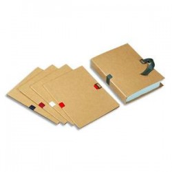 EXACOMPTA Chemise extensible, papier kraft brun, sangle blanche 20225E