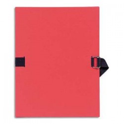 EXACOMPTA Chemise extensible Varia 2230 , recouverte de papier grainé rouge