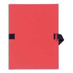 EXACOMPTA Chemise extensible Varia 2230 , recouverte de papier grainé rouge