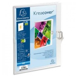 EXACOMPTA Chemise à dos extensible personnalisable dos 130mm coloris blanc