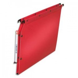 OBLIQUE AZ Paquet de 10 dossiers suspendus ARMOIRE en polypro opaque. Fond 15, bouton-pression. Rouge