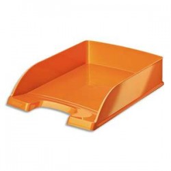 LEITZ Corbeille à courrier Leitz Plus - WOW orange métallisé - L35,7 x H7 x P25,5 cm