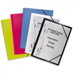 ELBA Chemise 3 rabats et élastique personnalisable POLYVISION , coloris assortis opaque