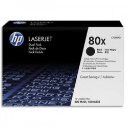 HP Pack 2 cartouches laser noires XL CF280XD