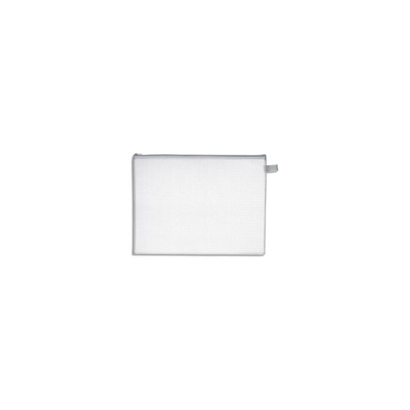 JPC Pochette zippée en PVC renforcé semi-transparente pour le courrier - format 26 x 34,5 épaisseur 0,5cm