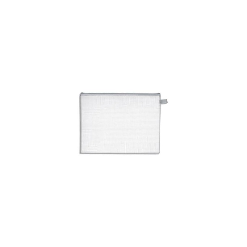 JPC Pochette zippée en PVC renforcé semi-transparente pour le courrier - format 26 x 34,5 épaisseur 0,5cm