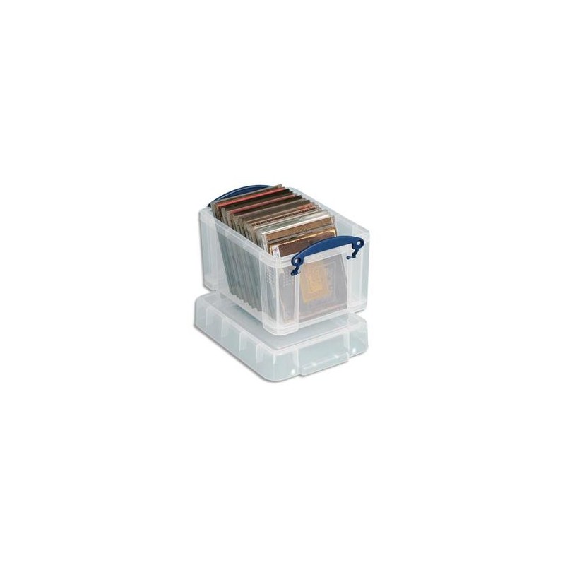 RUB Boîte de rangement de 3 Litres + couvercle - Dimensions : L24,5 x H16 x P18 cm coloris transparent