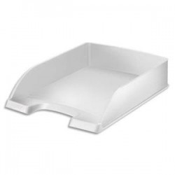 LEITZ Corbeille à courrier Style blanc - Dimensions : L25,5 x H7 x P35,7 cm