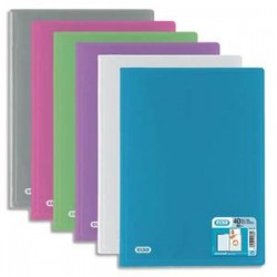 ELBA Protège documents HAWAI en polypropylène. 20 pochettes fixes A4 en PP 5/100. Coloris assortis