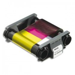 EVOLIS Badgy Ruban couleur YMCKO pour 100 impressions + 100 cartes PVC épaisses (0,76mm) CBGP0001C