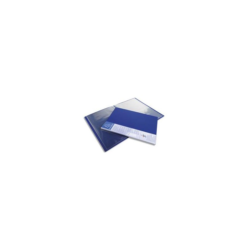 EXACOMPTA Protège-documents UPLINE en polypropylène opaque. 40 vues, 20 pochettes. Coloris bleu.