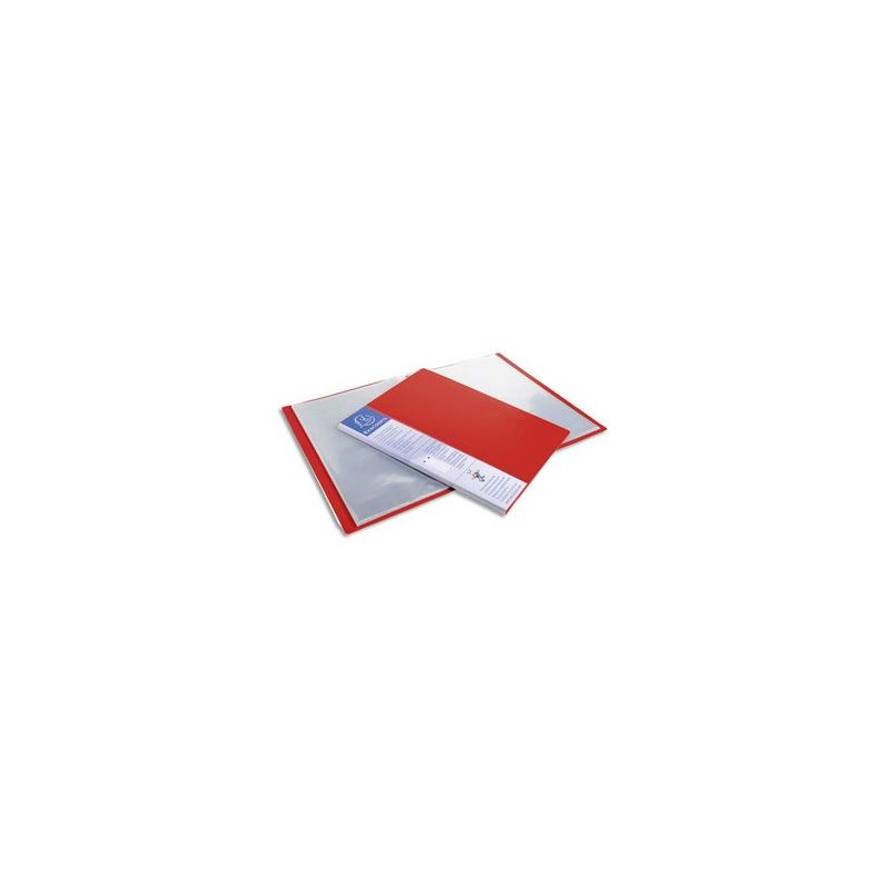 EXACOMPTA Protège-documents UPLINE en polypropylène opaque. 80 vues, 40 pochettes. Coloris rouge.