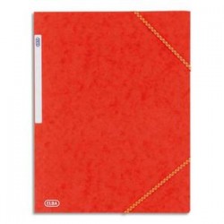 ELBA Chemises à 3 rabats élastiques / carte lustrée / Rouge