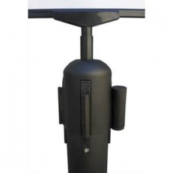 VISO Adaptateur pour poteaux Reco, 4 fentes, permet d'accrocher un panneau - D6,5 cm, hauteur 10 cm noir