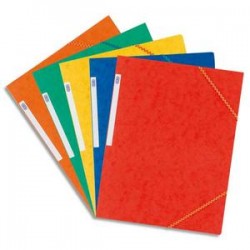 ELBA Chemise 3 rabats et élastique, format 17x22 cm, , en carte lustrée 5/10e