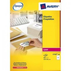 AVERY Boîte de 400 étiquettes laser blanc 99.1X139mm L7169-100