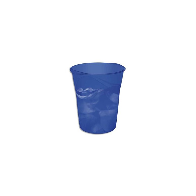 CEP Corbeille à papier Happy bleu électrique. Dimensions : L29 x H33,4 x P30,5 cm