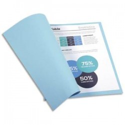 EXACOMPTA Paquet de 100 chemises FOREVER en carte recyclée 220g. Coloris bleu clair