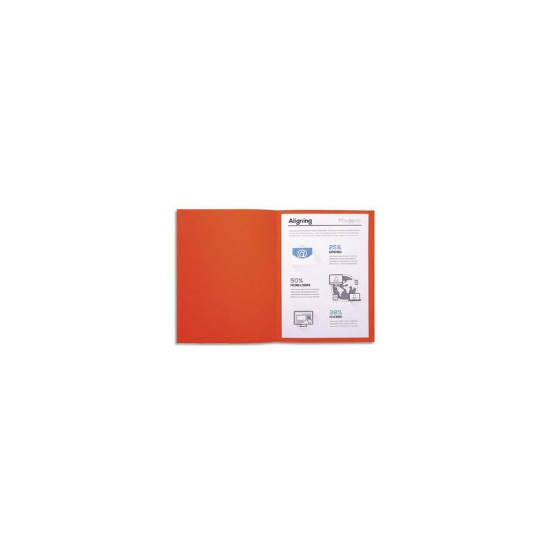 EXACOMPTA Paquet de 100 chemises FOREVER en carte recyclée 220g. Coloris orange