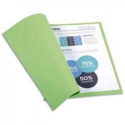 EXACOMPTA Paquet de 100 chemises FOREVER en carte recyclée 220g. Coloris vert clair
