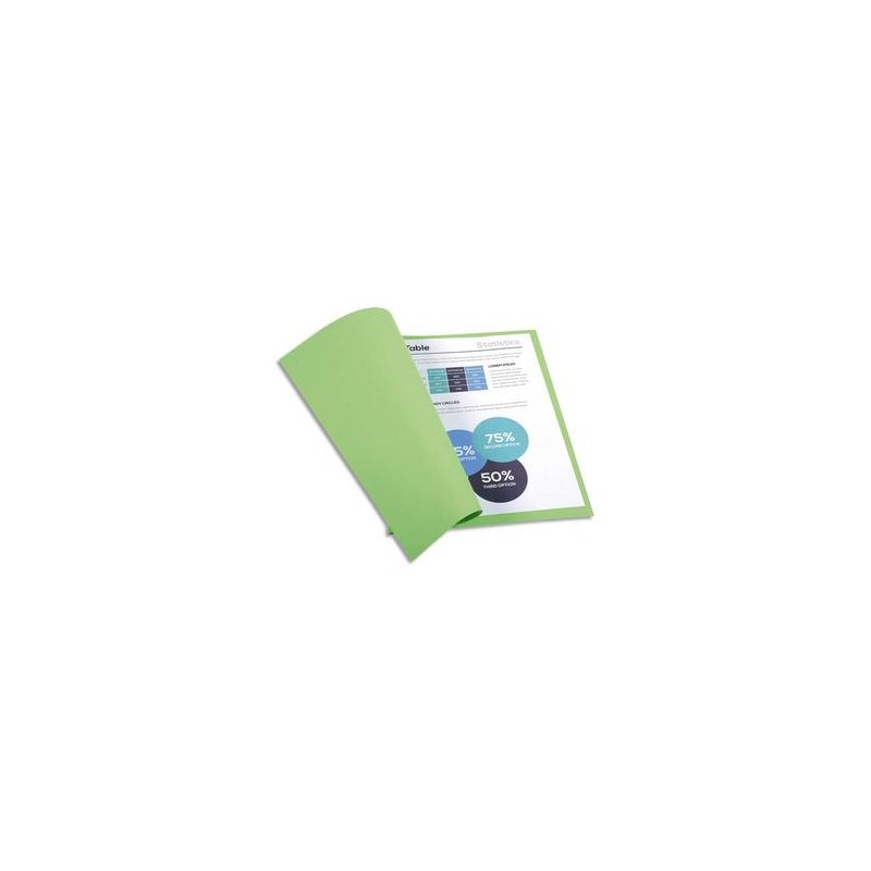 EXACOMPTA Paquet de 100 chemises FOREVER en carte recyclée 220g. Coloris vert clair