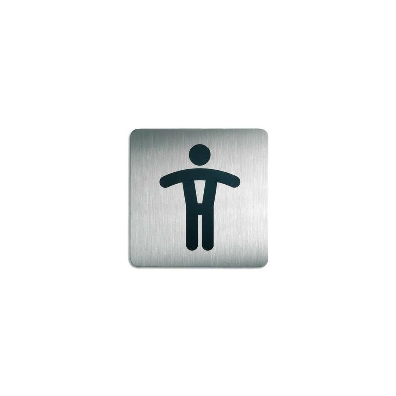 DURABLE Plaques de signalisation Toilettes Hommes argent métallisé 15x15 cm