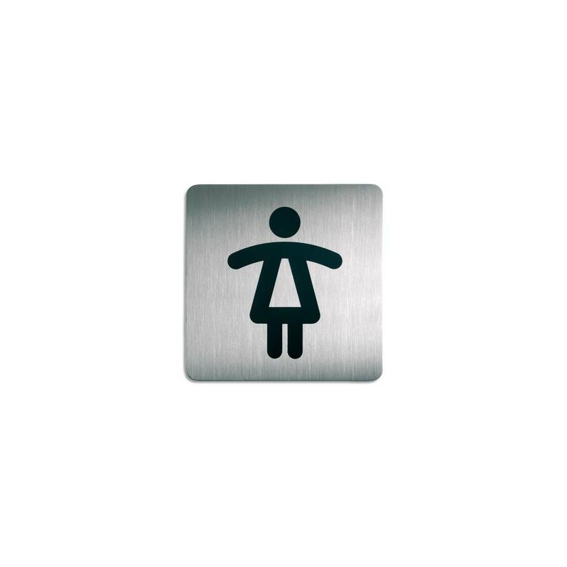 DURABLE Plaques de signalisation Toilettes Femmes argent métallisé 15x15 cm