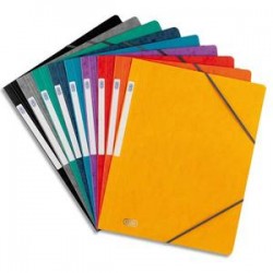 ELBA Chemise simple à élastique Topfile , en carte lustrée 5/10e coloris assortis