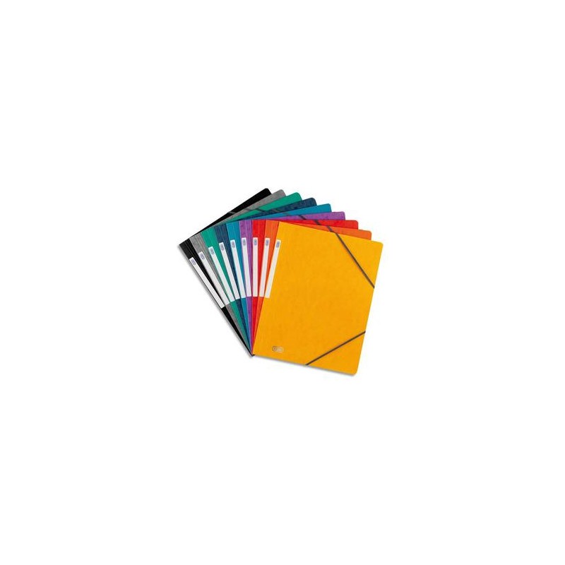 ELBA Chemise simple à élastique Topfile , en carte lustrée 5/10e coloris assortis