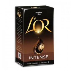 L OR Paquet de 250g de café moulu intense 100% Arabica