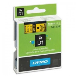 DYMO Ruban D1 noir/jaune 9MMX7M pour 1000/1000+/2000/3500/4500/5000/5509