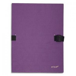 EXACOMPTA Chemise extensible 223500 , recouverte de papier contrecollé violet