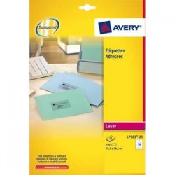 AVERY Pochette de 350 étiquettes laser invisible 99.1X38.1 L7563-25