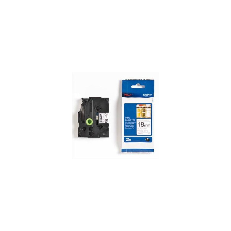 BROTHER Ruban pour PTOUCH non laminé noir/blanc 18mmx8m TZEN241
