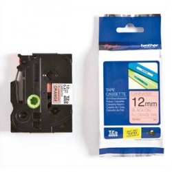 BROTHER Ruban pour PTOUCH laminé noir/orange fluo 12mmx8m TZEB31