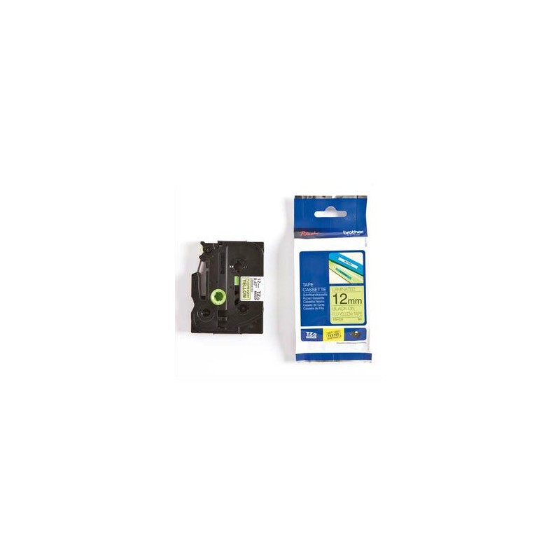 BROTHER Ruban pour PTOUCH laminé noir/jaune fluo12mmx8m TZEC31