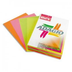 PAPYRUS Ramette 500 feuilles papier couleur flash ADAGIO mandarine fluo A4 80g
