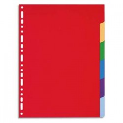 EXACOMPTA Intercalaire en polypropylène, format A4, 6 positions assortis pastel