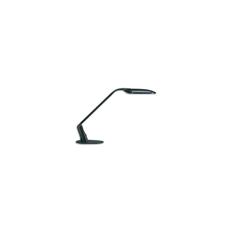 UNILUX Lampe Fluorescente Duo noire - Tête L26 cm, Bras 59 cm H60 cm et socle 25 x 21 cm