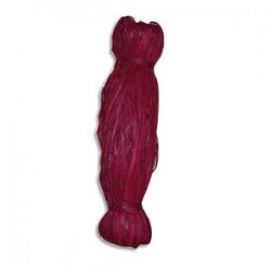 PW INTERNATIONAL Bobine de 50g de raphia végétal coloris Rouge, longueur non standardisée de 1 à 1,20m