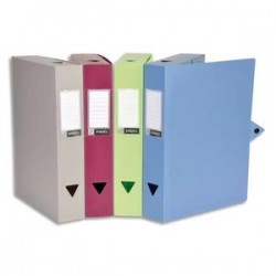 VIQUEL Boite de classement CLASSDOC, en polypropylène 8/10ème, dos 8cm, coloris assortis