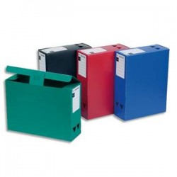 VIQUEL Boite de classement MAXIDOC, en polypropylène 12/10ème, dos de 12cm, coloris assortis opaque