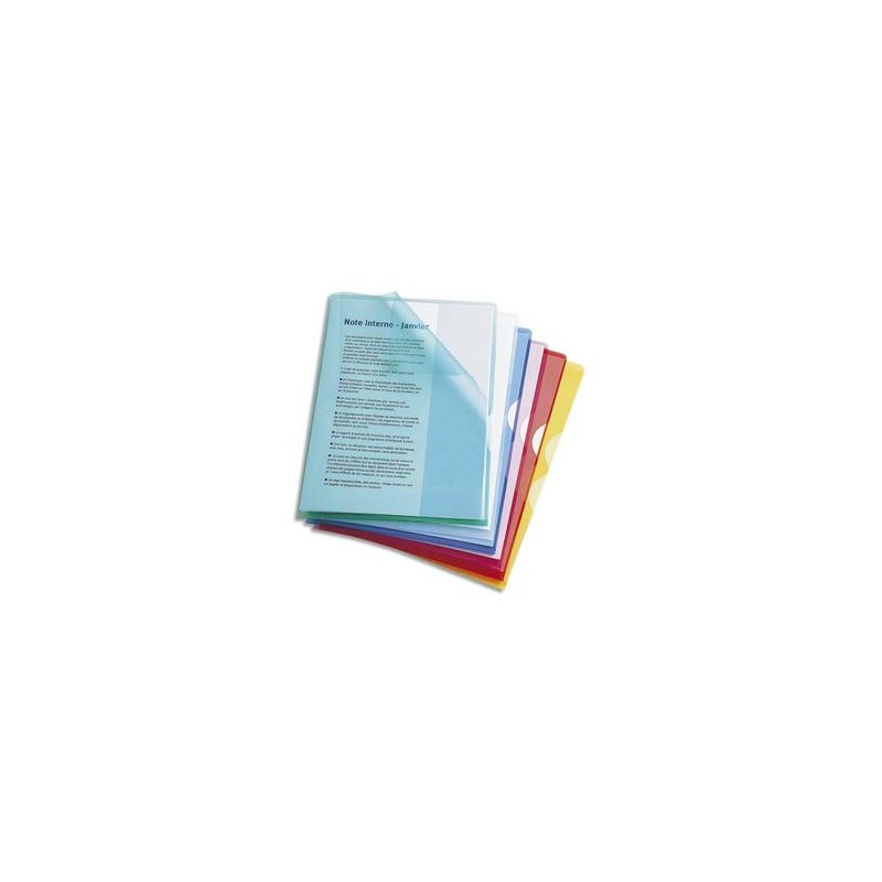 ELBA Boîte de 50 Pochettes-coin Fard'Or coloris assortis en PVC 13,5/100e